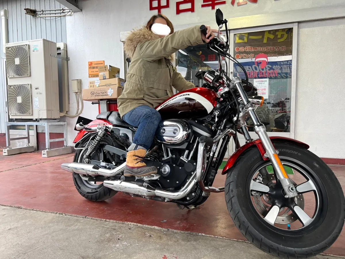 憧れの大型バイクにまたがるH様