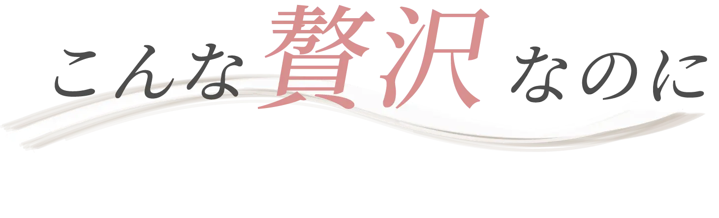 こんな贅沢なのに
